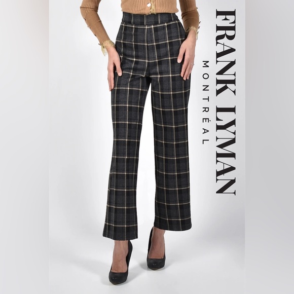 Frank Lyman Plaid Pants - Size L - Picture 2 of 2